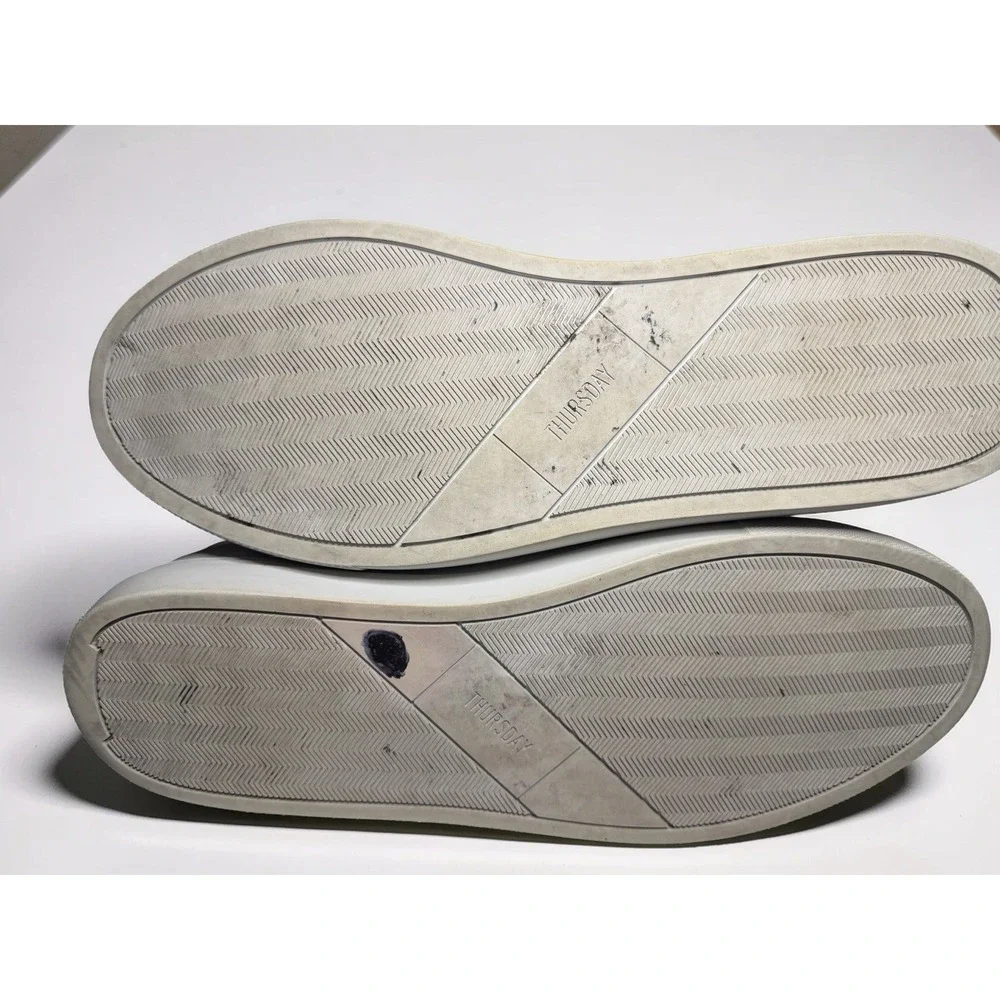 Thursday Everyday Shoes Men's Size 12 White Leather Low Top Casual Sneaker LK NW